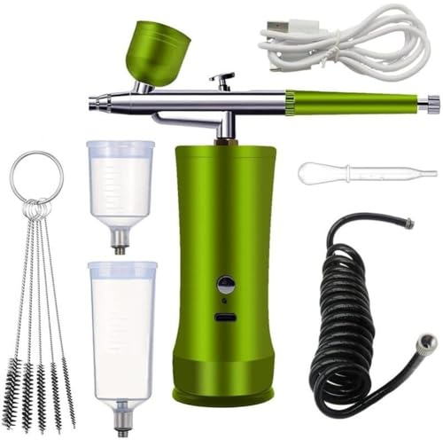Frewurwer Set de à Air Portable pour le Maquillage, la Peinture, la Décoration de Gâteaux - Kit de à Air Électrique avec Compresseur, Ensemble de à Air Sans D.