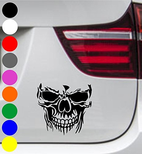 wDesigns 2er Set Autoaufkleber Totenkopf Skelett Skull SCHÄDEL Aufkleber Tuning Decal