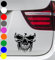wDesigns 2er Set Autoaufkleber Totenkopf Skelett Skull SCHÄDEL Aufkleber Tuning Decal