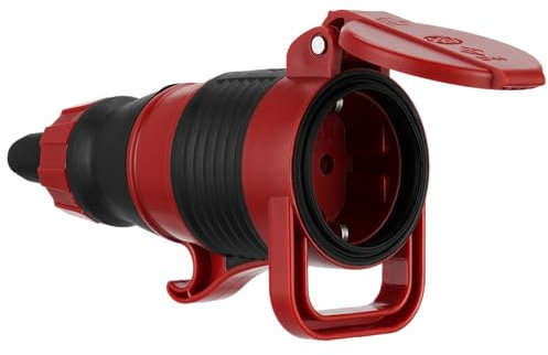 REV PROFI Schutzkontakt Gummikupplung, für Aussenbereich IP44, 230VAC, mehrfarbig, 15 x 8,4 x 5,5cm