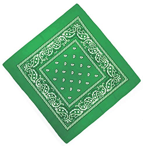 Unbekannt Bandana Kopftuch Halstuch Nickituch Biker Tuch Motorad Tuch verschied. Farben Paisley Muster, Grün, ...