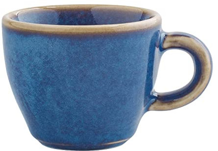 KAHLA Homestyle Espressotasse 0,03 l atlantic blue orientalisches Geschirr aus Porzellan mit Steingut- und Keramiklook kleine dickwandige Tasse für Espresso Mokkatasse rund blau