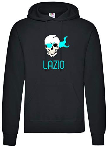 Tipolitografia Ghisleri Felpa Ultras Teschio Lazio Tifosi Calcio - Clicca personalizza per Taglia