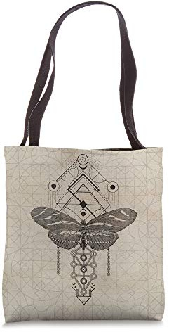 Sacred Geometry Zebra Longwing Butterfly Tote Bag