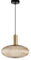 S-Cevada Suspension avec Abat-jour en Verre Nervuré, Lampe Suspendue de Plafond Rétro Moderne en Finition Laiton, Cuisine Salle à manger Chambre Lustre à 1 Lumière (30cm, Ambre)