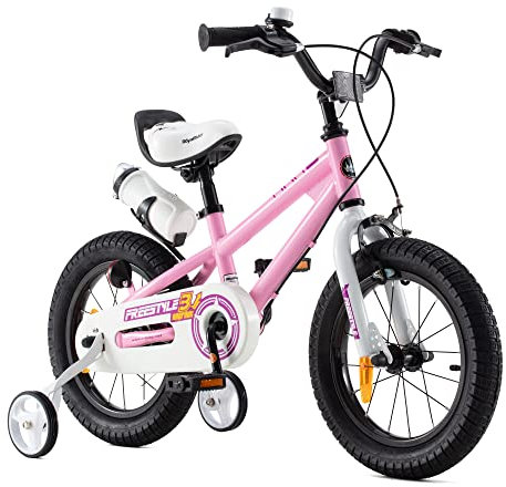 RoyalBaby Kinderfahrrad Mädchen Junge Freestyle BMX Fahrrad Kinderfahrrad Rosa, 12 Zoll