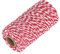 Ohtomber - Cordel de algodón natural para manualidades, 328 pies, 2 mm, color rojo y blanco, para envolver regalos de jardín, cocina, carniceros, cuerda para carne y asar