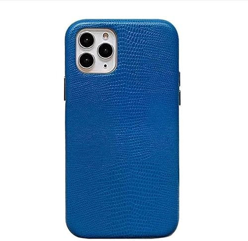 HAODEE Cubierta trasera totalmente envuelta, para Apple iPhone 11 Pro de 5.8 pulgadas de cuero vacuno en relieve flocado forro [protección de pantalla y cámara] (Color: azul)