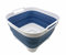 Lavavajillas Plegable SAMMART 10L con tapón de Drenaje - Lavabo Plegable - Lavavajillas portátil - Ahorro de Espacio (Blanco/Azul Metálico)