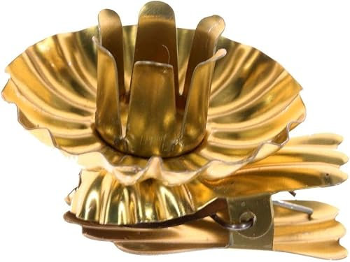 hdg 30er Set Baumkerzenhalter für Weihnachtsbaum - Kerzenhalter Gold mit Clip in Schweifform - Made in Germany