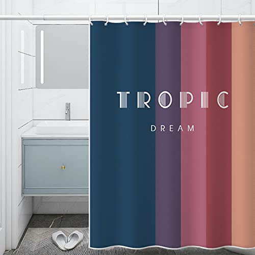 Duschrollo 100Cm Breit Fenster, Dusche Vorhang Blau Regenbogenverfärbung Schmales Duschrollo