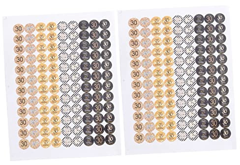 Aufkleber 2 Bögen Stickerpapier Matt Zahlensticker Etikettensticker Rund Geburtstagssticker Geburtstagszahlensticker Zahlensticker Jubiläumsdeko Zahlendeko Partydeko Spielzeug