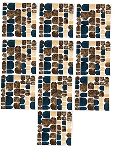 DOITOOL Autocollants Pour Carrelage En Marbre Lot De 10 Pièces 15 X 15 Cm Autocollants Muraux À Décoller Et Coller Sans Colle Ajustement Parfait