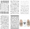 Nagelsticker Selbstklebend, 5 Blatt Nagel Aufkleber Blumen Nagelsticker Abstrakt 3D Schwarz Nagelaufkleber DIY Maniküre Dekoration, Nagelkunst Sticker Set für Frauen DIY Nail Art Dekoration