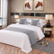 OSVINO Bettläufer Einfarbig-Serie Polyester vintage Bett Deko für Wohnzimmer, Hellgrau 180 x 48cm für 180cm Bett