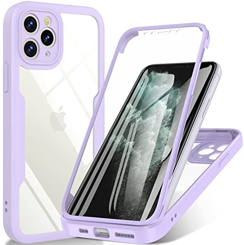 ottpluscase für iPhone 11 Pro Hülle, 360 Grad Schutzhülle Stoßfest Panzerhülle mit Eingebautem Displayschutz Robust Bumper Full Cover Outdoor Case Handyhülle für iPhone 11 Pro (5,8) - Violett