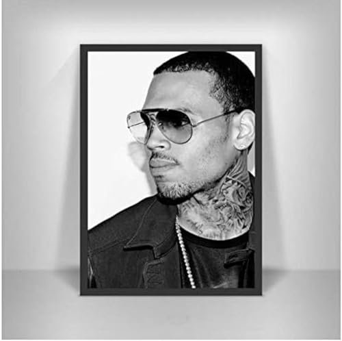 Poster Chris Brown Musik Sänger Poster Foto Porträt Bilder Leinwand Malerei Kunst Wand Home Decor 50X70Cm Kein Rahmen