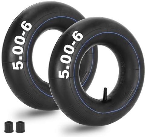 RUTU 13x5.00-6 Inner Tube Heavy Duty with TR87 Bent Valve Stem Replacement for Dirt Quad Versions 1-18 Go Kart Lawn Mower Dirt Bike ATV Yard Tractor Hand Truck Snow Blower Wagon 2 Pack