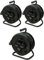 GLT 3 x Paccs 50 m Profi Gummi Kabeltrommel schwarz mit 4 Steckdosen Verlängerungskabel für Außenbereich/Outdoor/Baustellen IP44 - H07RN-F 3x1,5 mm²