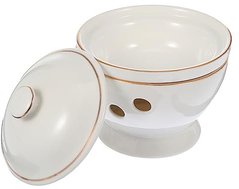 Zerodeko 1pieza Tazón De Cerámica Para Sopa y Postres Recipiente Creativo Para Estofado De Nido De Pájaro Para Cocinas Restaurantes y Celebraciones Compatible Microondas y Lavavajillas