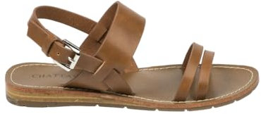 CHATTAWAK FEMME SANDALE PLATE AVEC BRIDE RUBIS CAMEL, 39
