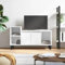 TJROO Mobile Porta TV Bianco 100x35x55cm Legno Multistrato y Metallo Mobiletto TV Armadio TV Consolle TV Mobile Televisione Mobile Basso con Ante Mobile TV Vetrina Mobile con Ante
