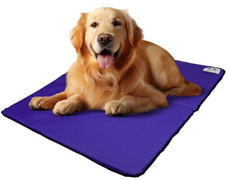EVE Textile Hundematte | Katzenmatte | Hundekissen | Katzenkissen | Hundebett | Katzenbett | Matte für Hunde und Katzen | Beidseitig Verwendbar | Atmungsaktiv | Kühlend | 70x100x2 cm (Lila)