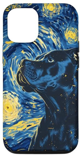 Hülle für iPhone 13 Pitbulls Deeply Hued Dog Van Gogh Sternennacht