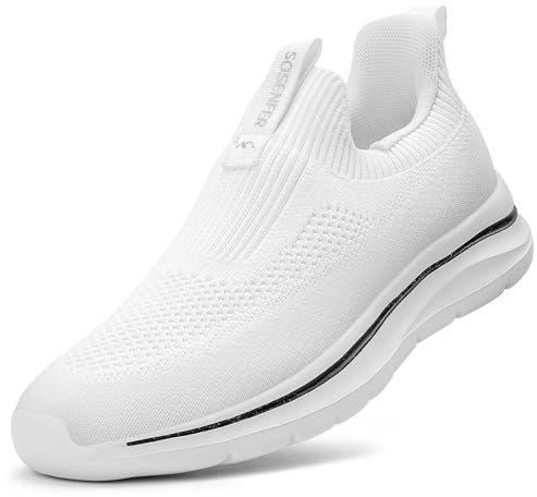 Slip On Sneaker Damen | Schuhe zum Reinschlüpfen ohne Schnürsenkel | Elastischer Bund & Leichte Sohle | Bequeme Freizeitschuhe für Büro/Reise-BAISE-39