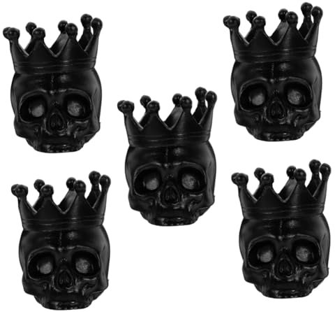 Alipis 5st Schädelbrenner -kerzenständer- Schädel Blutende Kerzen Kerzenhalter Halloween Skelett-kerzenhalter Für Zuhause - Kaktuskerze Harz Black