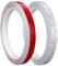 Prasacco 2 Rollen Reflektorband Selbstklebend, 10mm x 8m Reflektoren Aufkleber Selbstklebende Wasserdicht Reflektierendes Klebeband Reflektor Warnband für Straße Fahrräder Helme Motorrad (Rot, Weiß)