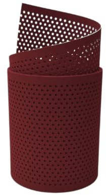 zaun|zu® Premium Sichtschutzstreifen GELOCHT | genarbte Oberfläche | 20% Lochmuster | PP für Doppelstabmatten | Sichtschutz Rolle | Polypropylen | Zaunblende | Made in Germany Bordeauxrot 2,55m
