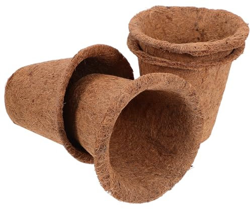 HANABASS Töpfe Aus Kokosfaser 4 Stück Für Kinderzimmer Atmungsaktiv Und Für Saisonale Bepflanzung