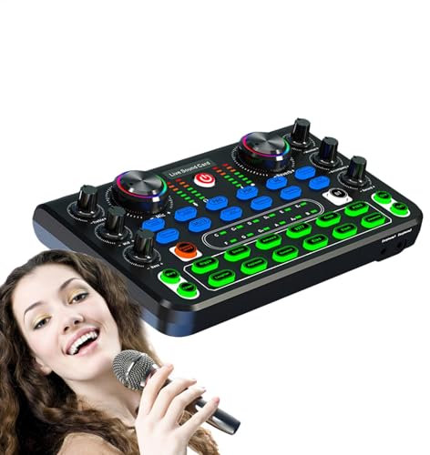 Table de mixage pour PC, table d'effets sonores, table d' podcast, musique, mixeurs d'enregistrement audio, contrôle professionnel, bureau pour streaming et enregistrement, robuste et