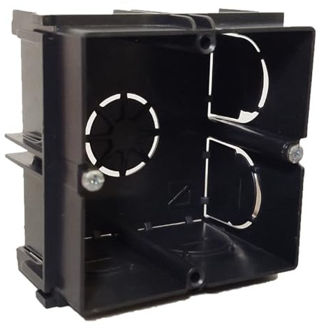 (Pack 2 unidades) Caja mecanismos electricos-Caja empotrar electricidad-Caja enchufes empotrables-llaves de luz enchufe pared-UNIVERSAL-Caja mecanismo enchufe interruptor-65x65x43