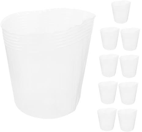 DOITOOL 10 Stück Pflanzkorb Einsätze aus Kunststoff Blumentopfeinsätze Transparent Einfacher Austausch und Pflanzenwachstumskontrolle für Indoor und Outdoor