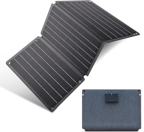 CTOLITY 21W Solar Ladegerät, 6V Hochleistungs-monokristallines Modul, Solarpanel Faltbar mit 2 Anschlüssen, wasserdichtes Solarladegerät, geeignet für Handys, Powerbank, Kamera, USB-Geräte usw