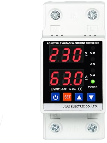 Protección de Tensión, Ajustable Protección Contra Sobretensión Protección Contra Subtensión Protección Contra Sobrecorriente con Pantalla Dual 2P 63A 230V