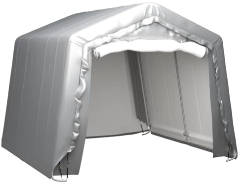 Gartenhaus Schrank Geräteschuppen,Lagerzelt 300x300 cm Stahl Grau,Für Mühroboter,Zimmer Für Haustiere