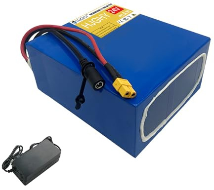 HJGHY 24v,7.5Ah, 29,4-V-Polymer-Lithium-Akkupack (24 V, 7,5 Ah, 10 Ah, 12,5 Ah, 15 Ah, 20 Ah, 25 Ah) – Tragbarer Li-Ionen-Akku für Rasenmäher, Solaranlage, Rollermotor