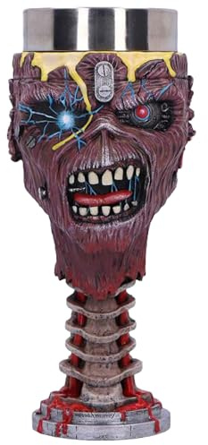 Nemesis Now Iron Maiden Can I Play with Madness Goblet - Official Licensed Eddie 3D Sculpted Resin Chalice with Stainless Steel Insert, Collectible