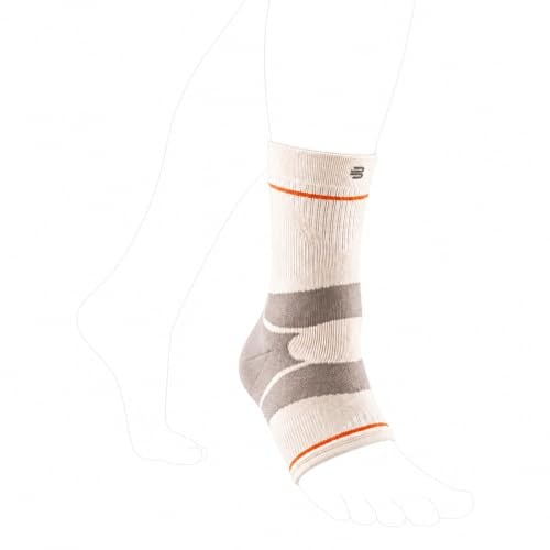 BAUERFEIND Sprunggelenk Sleeve „Outdoor Compression Ankle Support“, 1 Unisex Sprunggelenkbandage mit Merinowolle, Rechts & Links tragbar, Knöchelbandage zur Wanderausrüstung