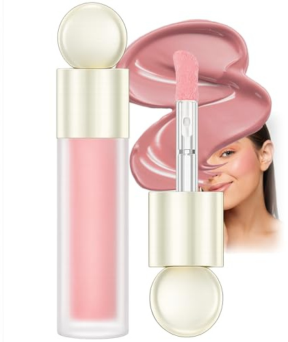 Liquid Blush in Peach Nude – Soft Cream Face Blush for Cheeks, Long-Lasting Blendable Lightweight Moisturising Makeup, Natural Matte Dewy Finish, Buildable Silky Texture (Peach Nude)