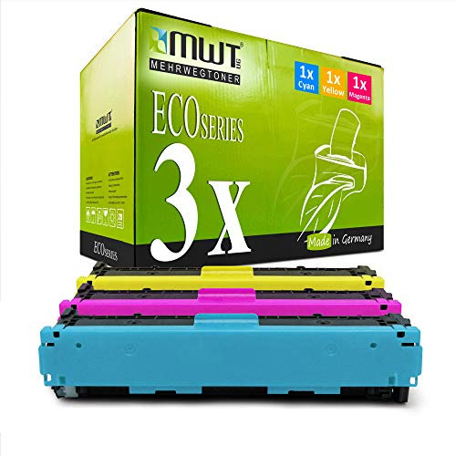 3X MWT Toner kompatibel für Canon I-Sensys LBP 7100 wie 731 CRG-731 Color Blau Rot Gelb