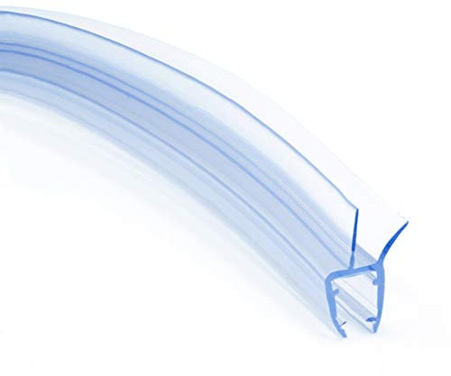DQ-PP Duschdichtung 60cm | Dichtung für 6mm – 8mm Glastür Stärke | UKG03 | Wasserablaufprofil Wasserabweisprofil | Duschkabinen Duschabdichtung Duschwand | Ersatzteile für Duschkabine | Transparent