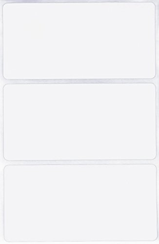 Royal Green Rectangular Labels White Blank Stickers 10 cm x 5 cm (102 mm x 51 mm)- 45 Pack