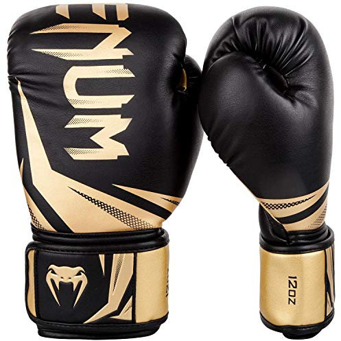 Venum, Challenger 3.0 Boxhandschuhe, Unisex Erwachsene, 16 Oz, Schwarz/Gold