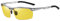 DUCO Nachtsichtbrille Anti-Glanz Fahren Brillen Kontrast-Brille Nachtfahrbrille polarisierte 8550 (Silber Rahmen Gelb Linse)
