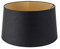 QAZQA Moderno Algodón Pantalla algodón negro/oro 40/35/22, Redonda/Cónica Pantalla lámpara colgante,Pantalla lámpara de pie