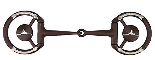 Pssopp Pferdering Trense kauen langlebig Edelstahl Mundstückchen Mundstückchen Antik Western Bit schneidet Mund mit Kupfer Inlay
